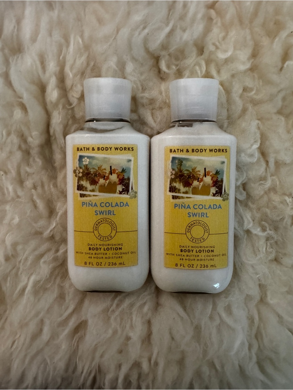 New BBW Pina Colada Swirl Daily Moisturizing Shea Body Lotions